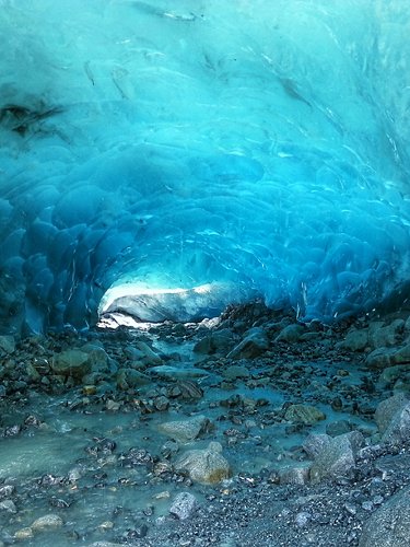 Cave in Mendenhall Glacier, USA