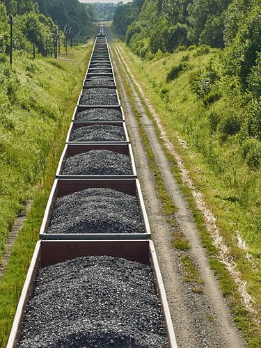 Transportation of coal by rail