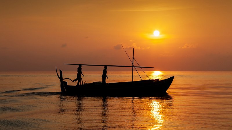Traditional fishing in the Maldives