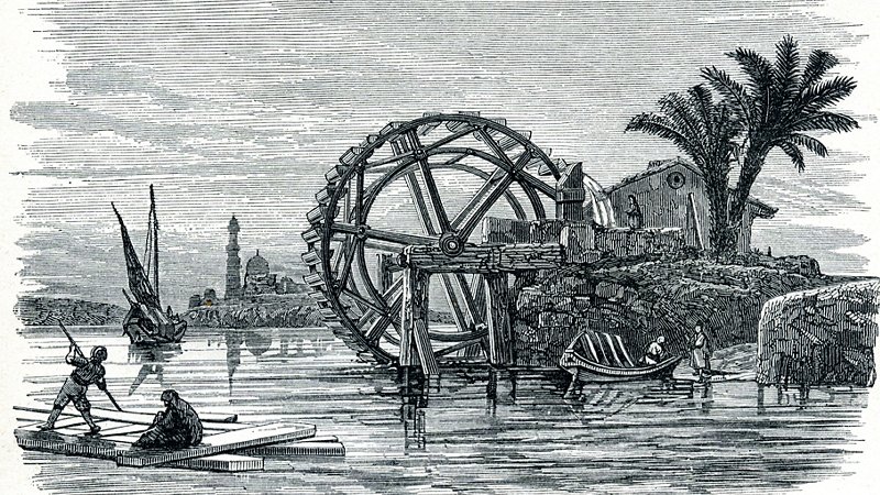 Water wheels on the Nile