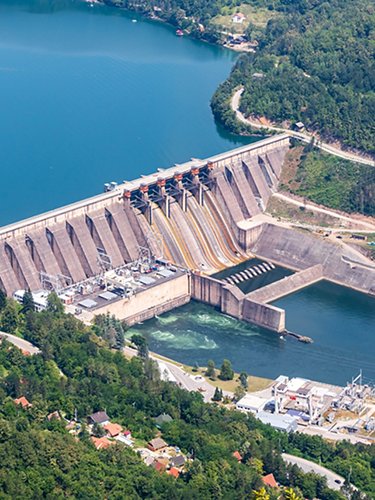 Modern hydroelectric plant