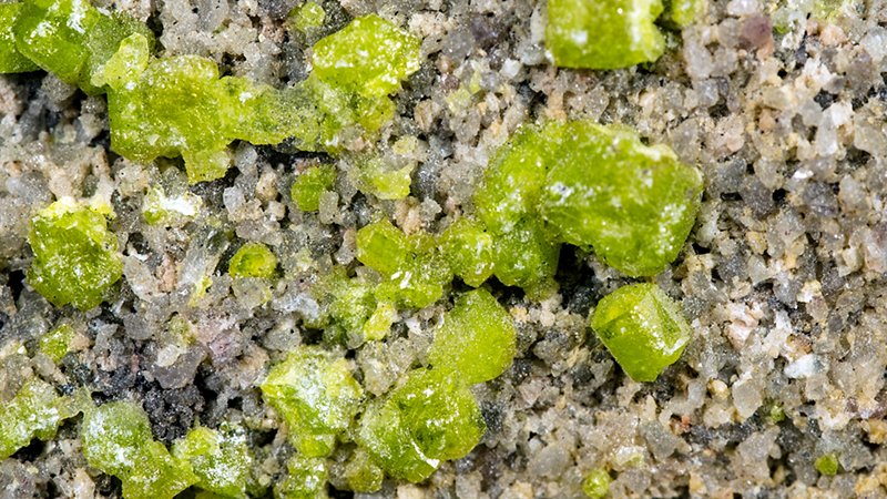 Olivine crystals