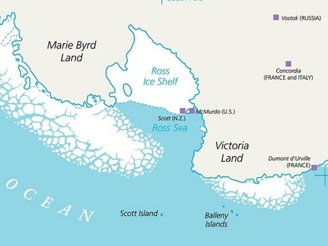 Mare e piattaforma di Ross, Antartide