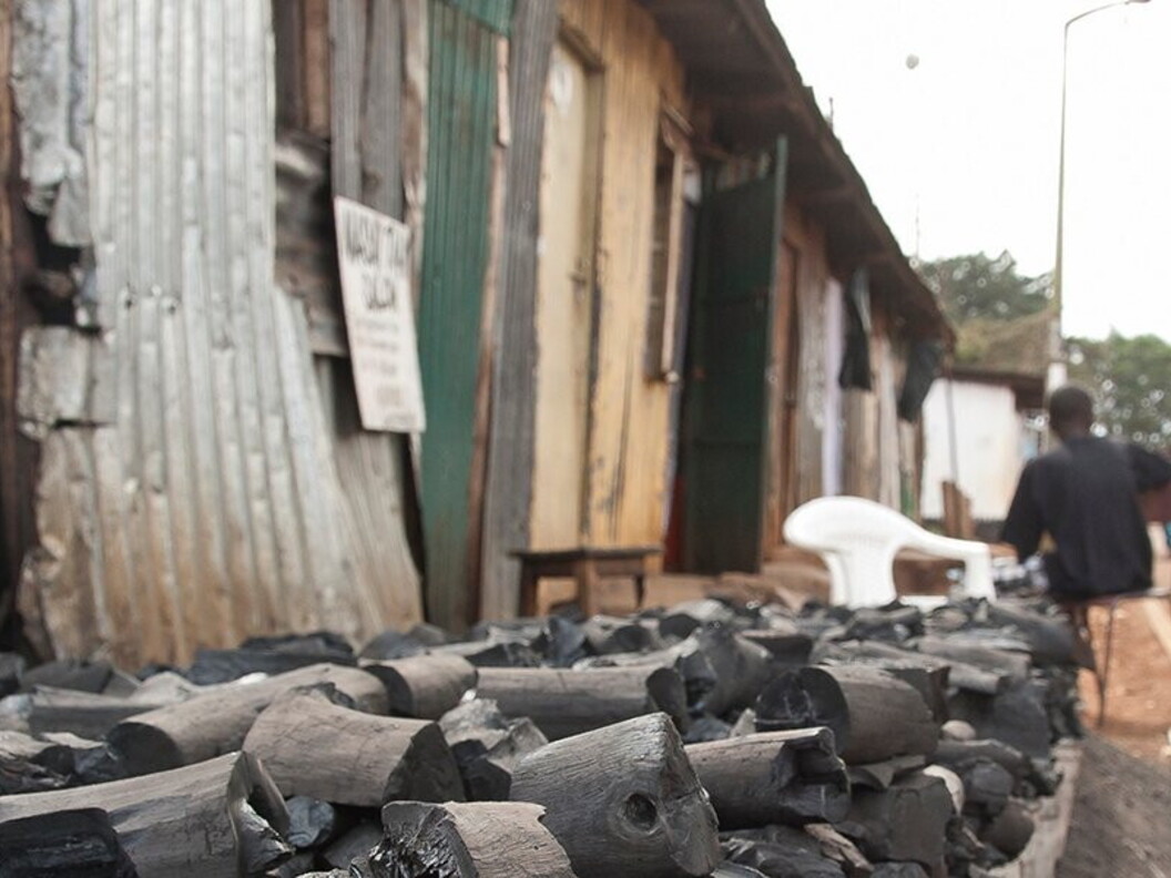 Vendita di carbone per strada
