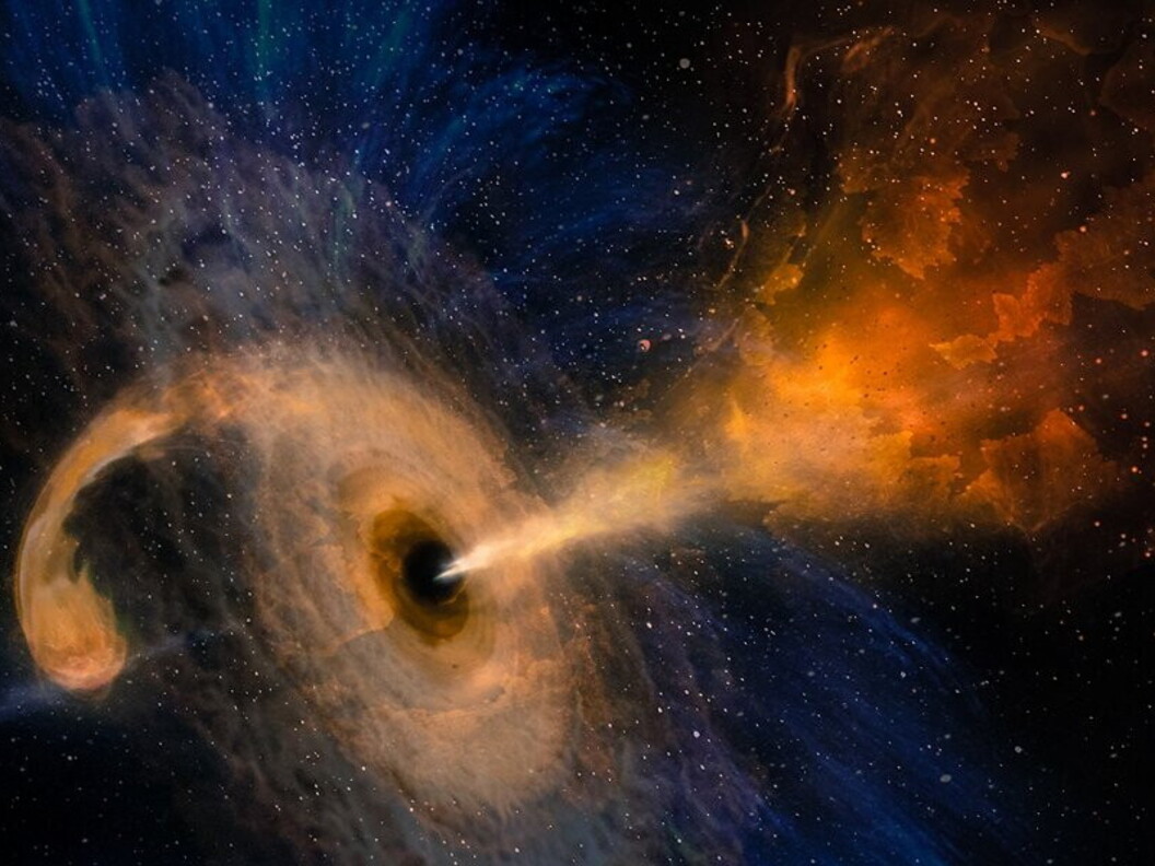 Materia e energia da un buco nero