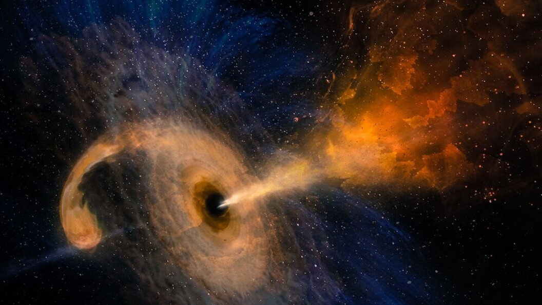 Materia e energia da un buco nero