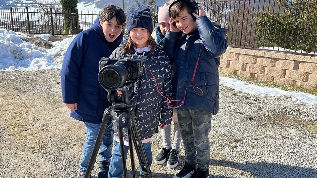 I bambini della scuola primaria “Alcide De Gasperi” di Norcia