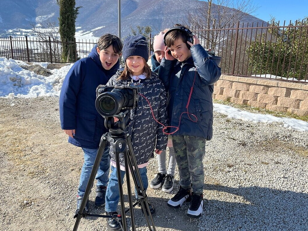 I bambini della scuola primaria “Alcide De Gasperi” di Norcia