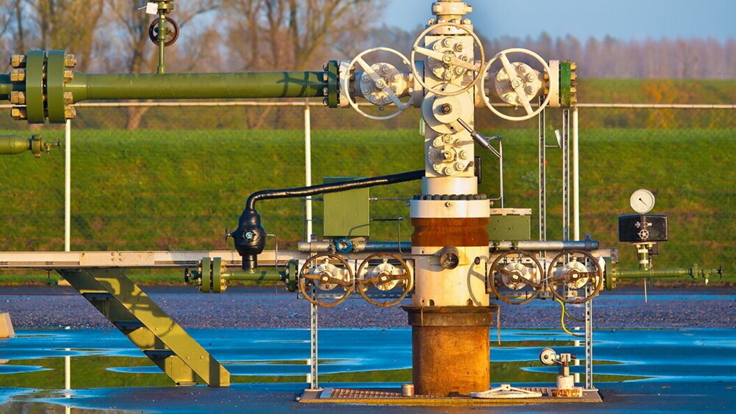 Testa di un pozzo per estrarre gas