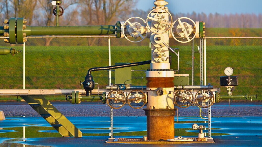 Testa di un pozzo per estrarre gas