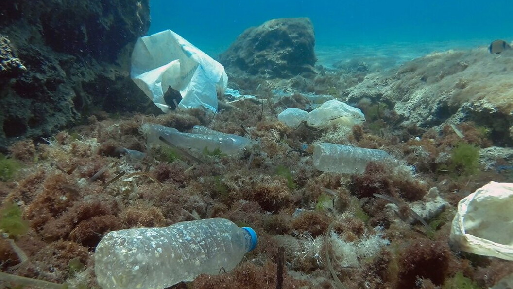 Bottiglie sul fondale