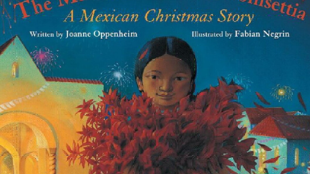 Cover of the book “The miracle of the fist Poinsettia”, with the Mexican legend of Pepita.