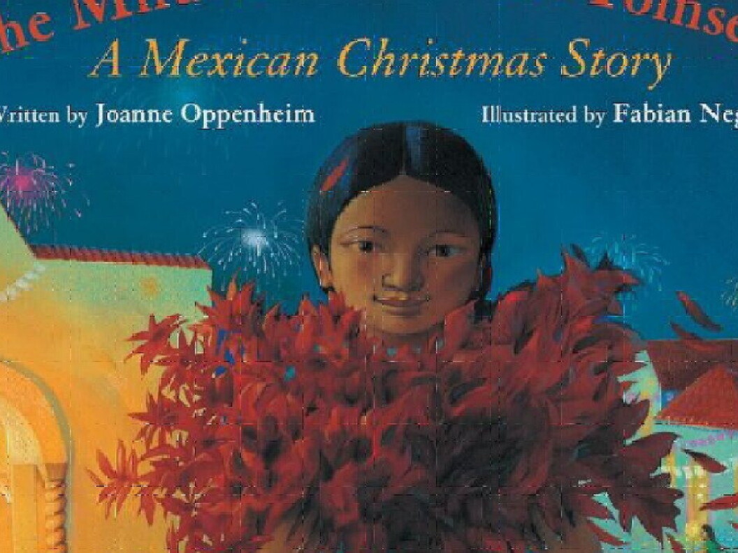 Cover of the book “The miracle of the fist Poinsettia”, with the Mexican legend of Pepita.