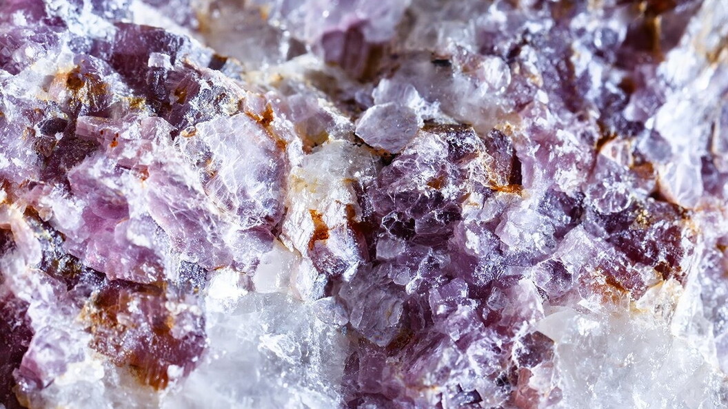 Lepidolite, a mineral containing lithium