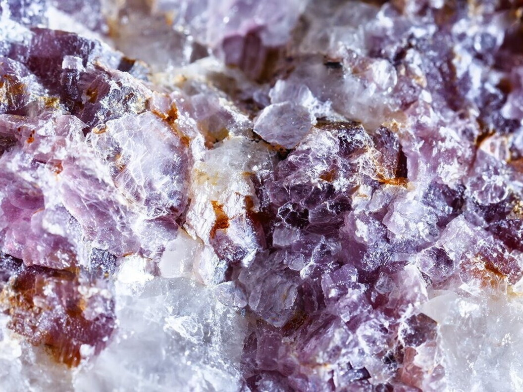 Lepidolite, a mineral containing lithium