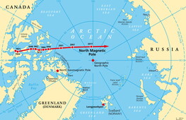 Il Polo Nord potrebbe migrare di quasi 27 metri verso ovest entro la fine del secolo
