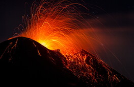 Verde come un vulcano attivo